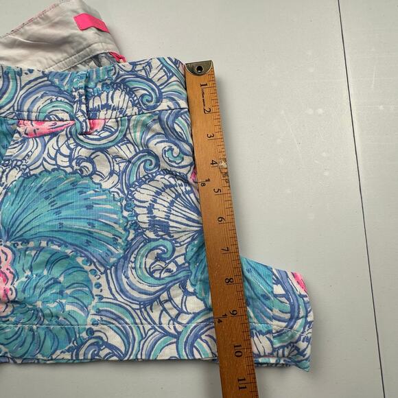 Lilly Pulitzer Walsh Shorts Womens 8 Blue Haven Seashells Pockets Beach Vacation - Picture 9 of 12
